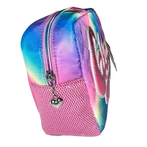 OMG Accessories Glam Ombre Metallic Tie Dye Quilted Pouch Cosmetics Toiletry Bag - Picture 3 of 11